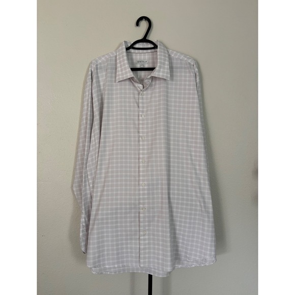 Peter Millar Other - Peter Millar Mens XXL Plaid Button Down Shirt Tan Purple Long Sleeve Business